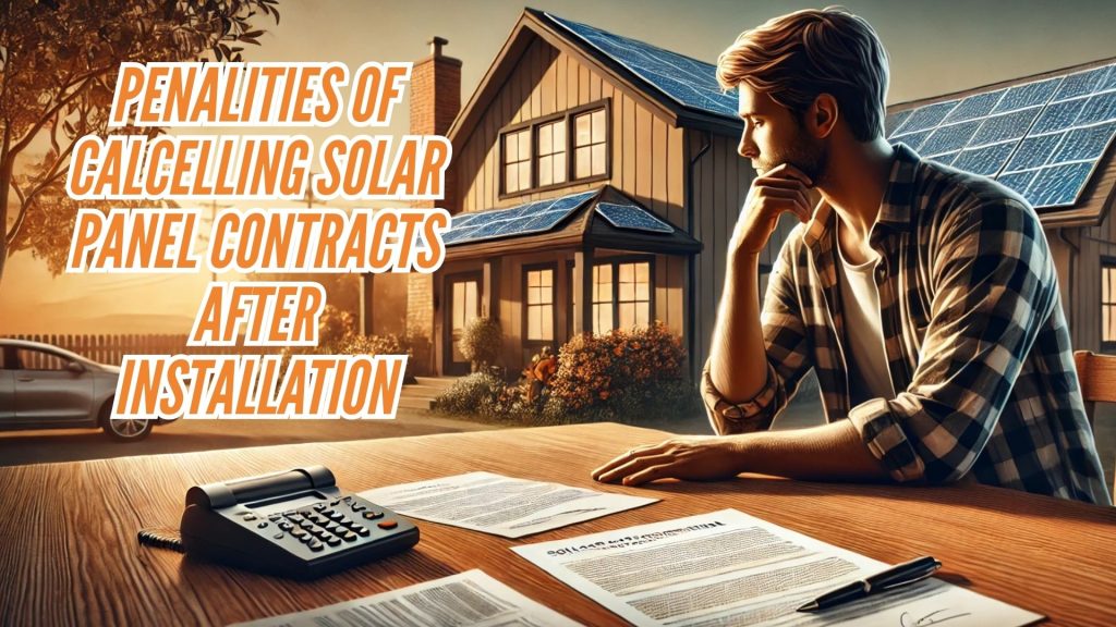 Penalities of calcelling solar panel contracts after installation image